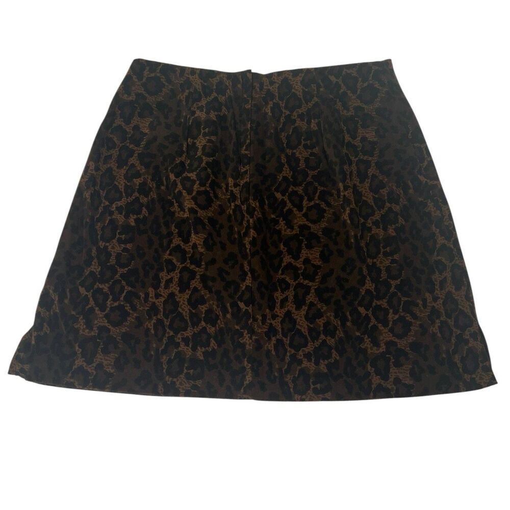 Leopard Print Mini Skirt Size 9/10 Low Rise Y2K Festival Style Vintage Animal - Picture 3 of 12